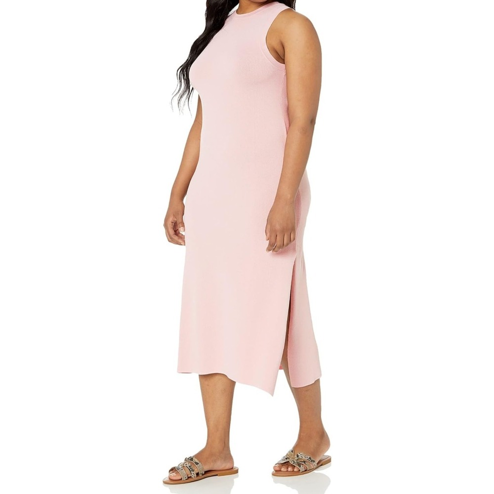 The Drop Women's Gabriela High-Neck Cut-In A-Line Side-Slit Maxi Sweater Dress S